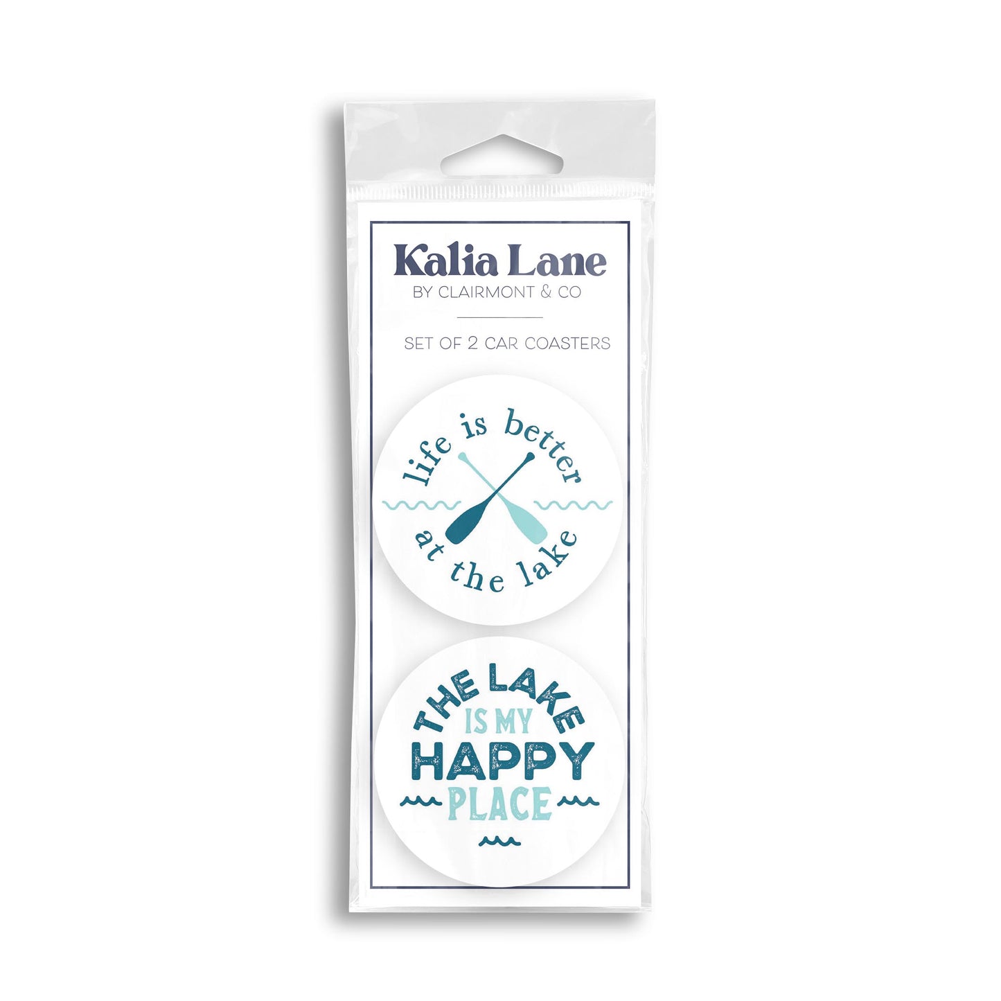 Car Coaster 2-Pack Kalia Lane-At The Lake & Happy Place -0