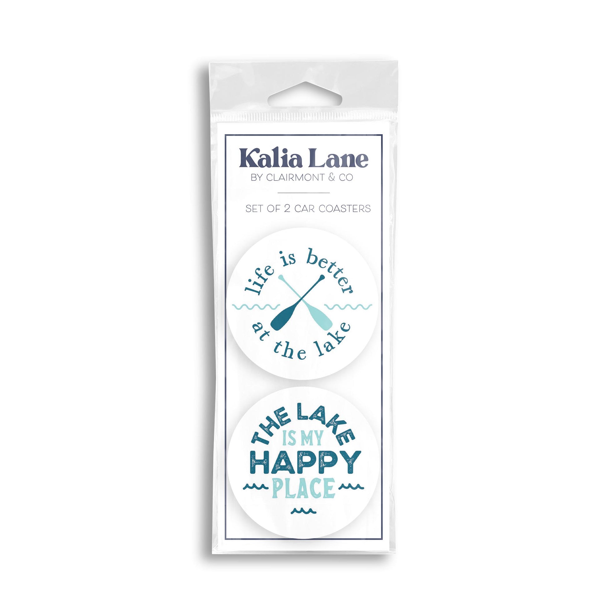 Car Coaster 2-Pack Kalia Lane-At The Lake & Happy Place -0