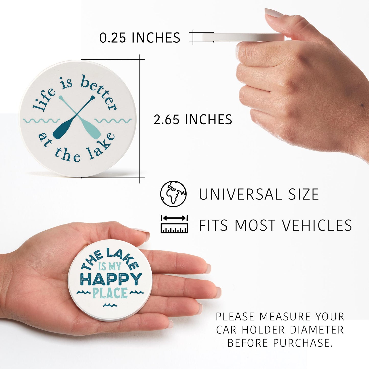 Car Coaster 2-Pack Kalia Lane-At The Lake & Happy Place -5