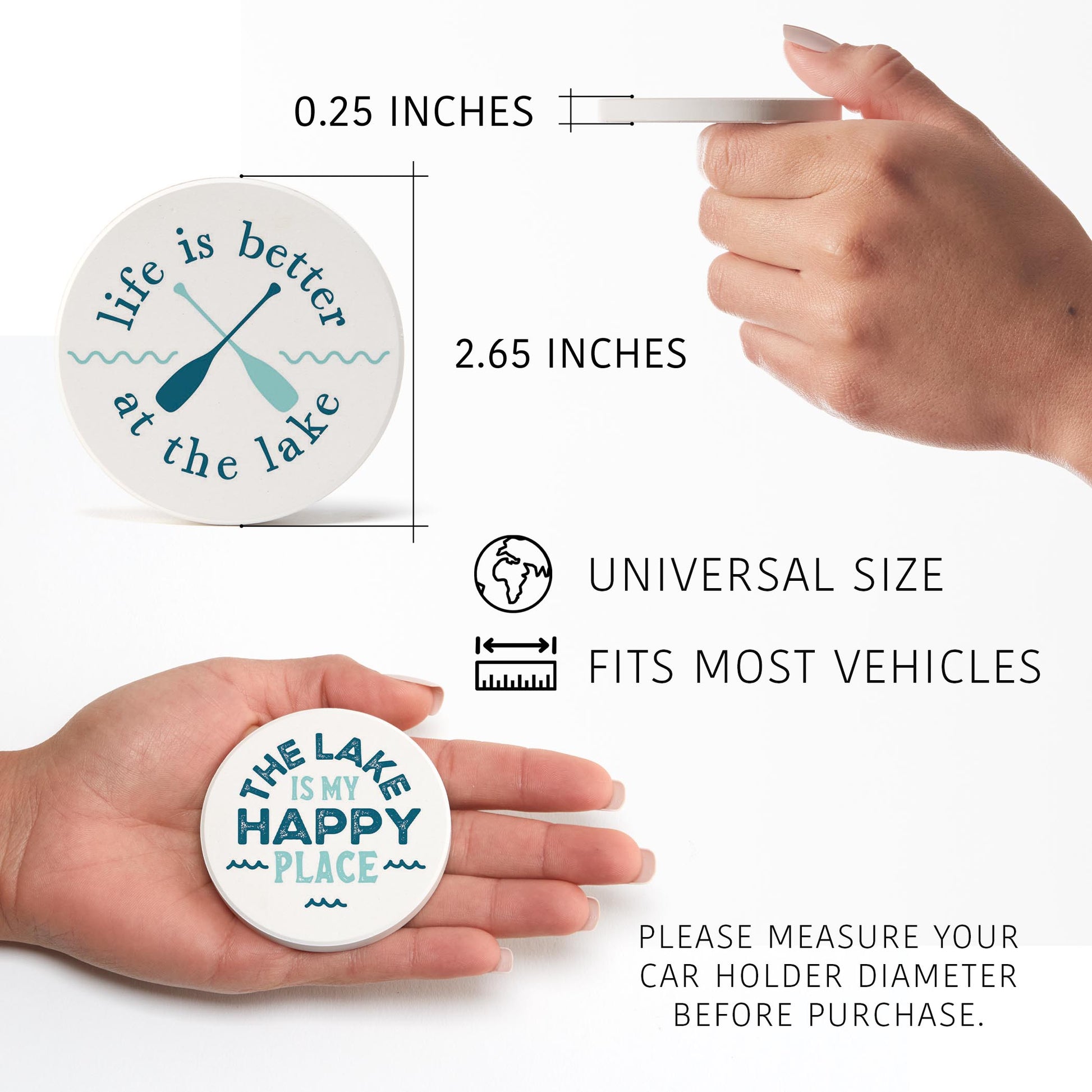 Car Coaster 2-Pack Kalia Lane-At The Lake & Happy Place -5