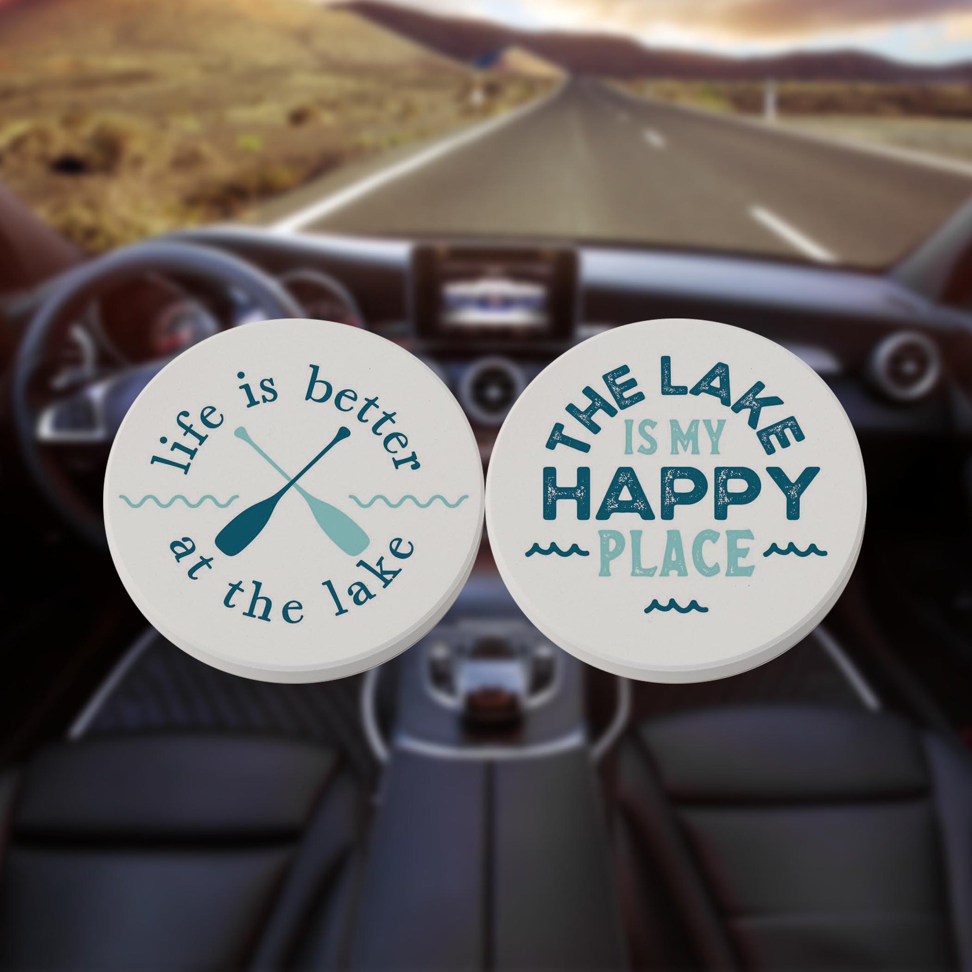 Car Coaster 2-Pack Kalia Lane-At The Lake & Happy Place -8