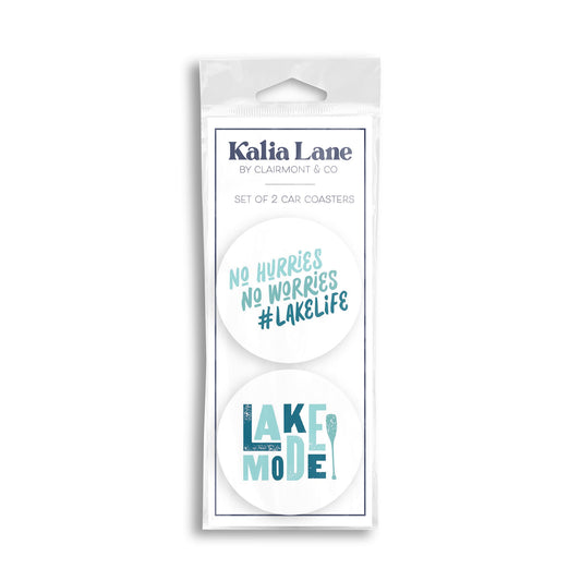 Car Coaster 2-Pack Kalia Lane-No Hurries & Lake Mode -0