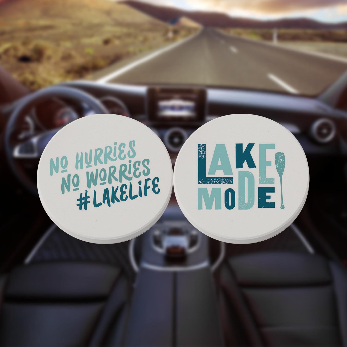Car Coaster 2-Pack Kalia Lane-No Hurries & Lake Mode -8