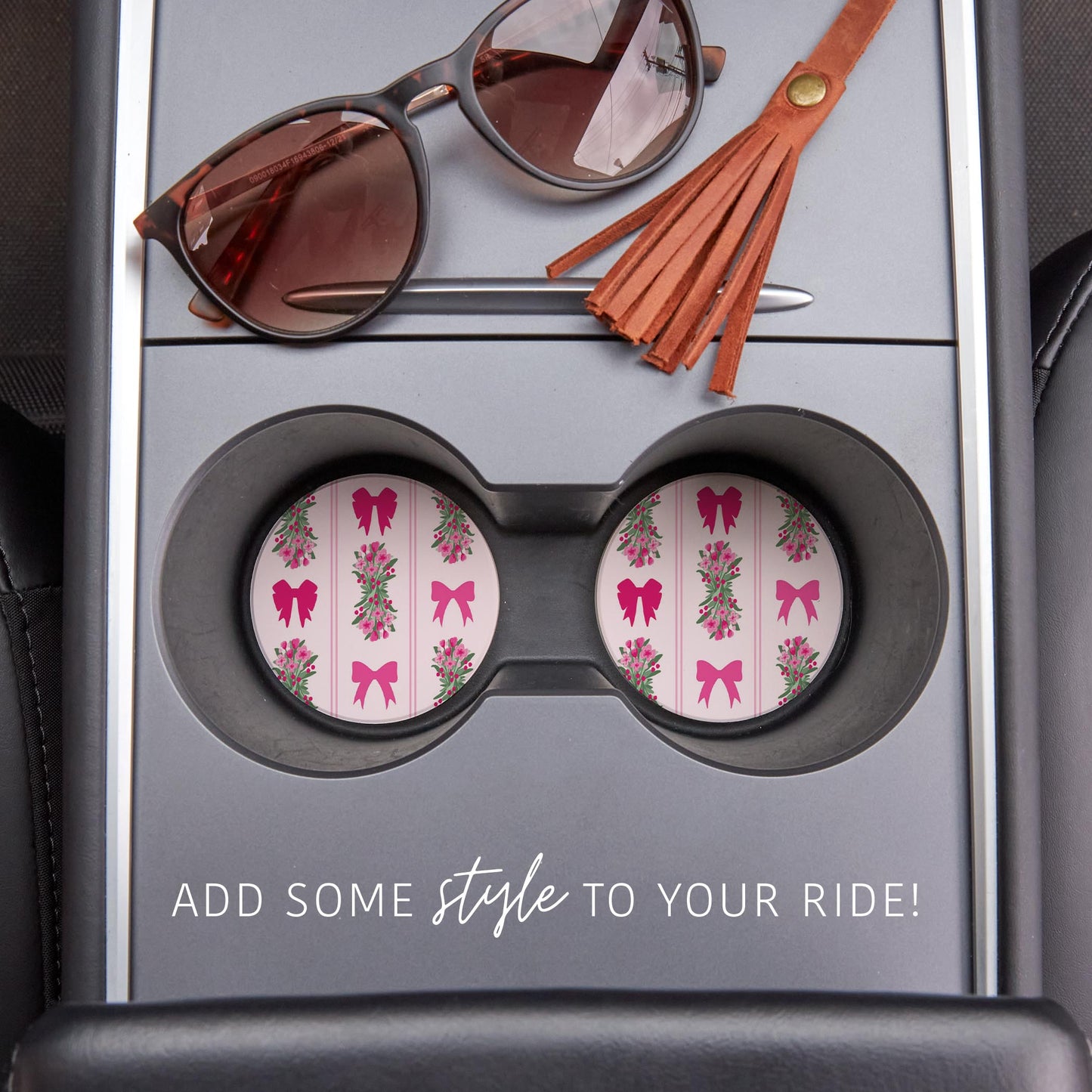 Car Coaster 2-Pack Kalia Lane-Bonita Bows -1
