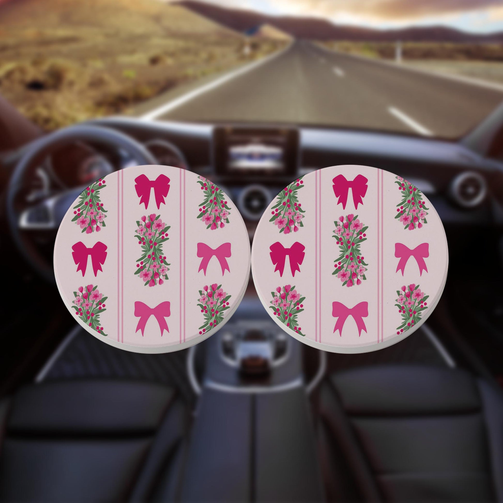 Car Coaster 2-Pack Kalia Lane-Bonita Bows -8