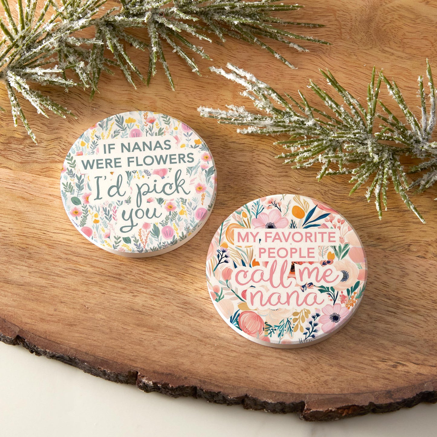Car Coaster 2-Pack Kalia Lane-If Nanas Were Flowers & Favorite People -6