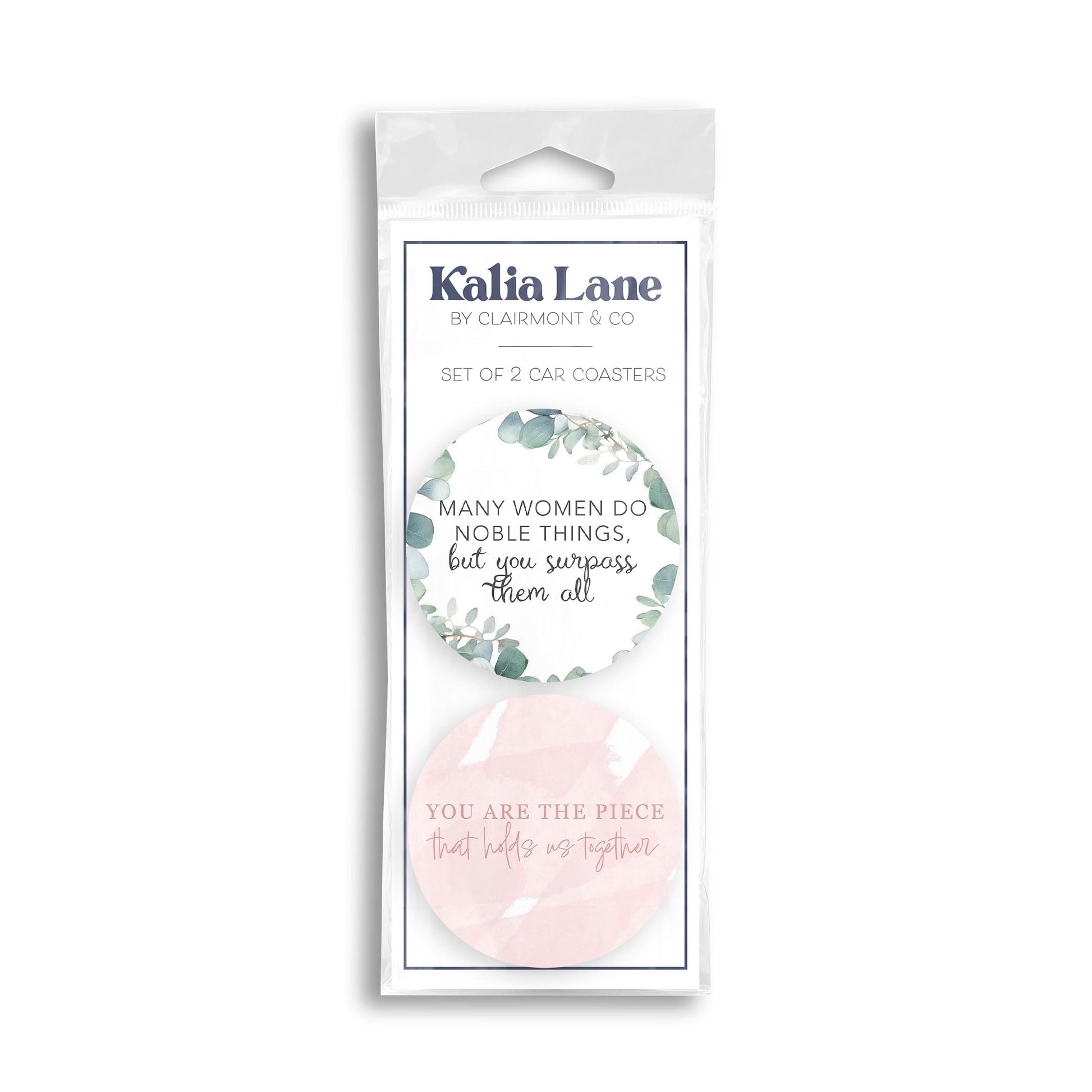 Car Coaster 2-Pack Kalia Lane-You Surpass Them All & You Are The Piece -0