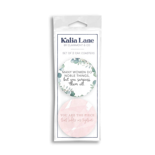 Car Coaster 2-Pack Kalia Lane-You Surpass Them All & You Are The Piece -0