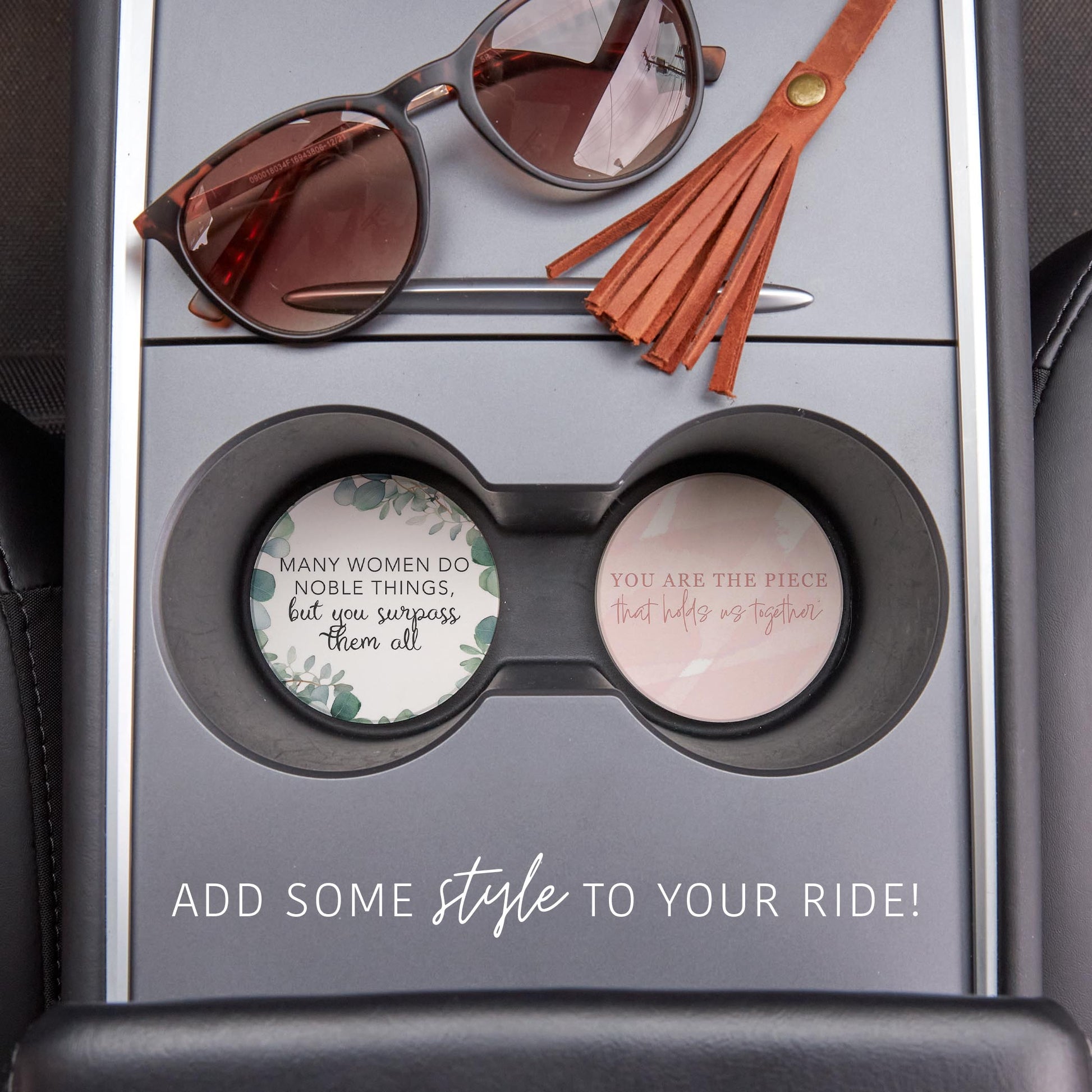 Car Coaster 2-Pack Kalia Lane-You Surpass Them All & You Are The Piece -1