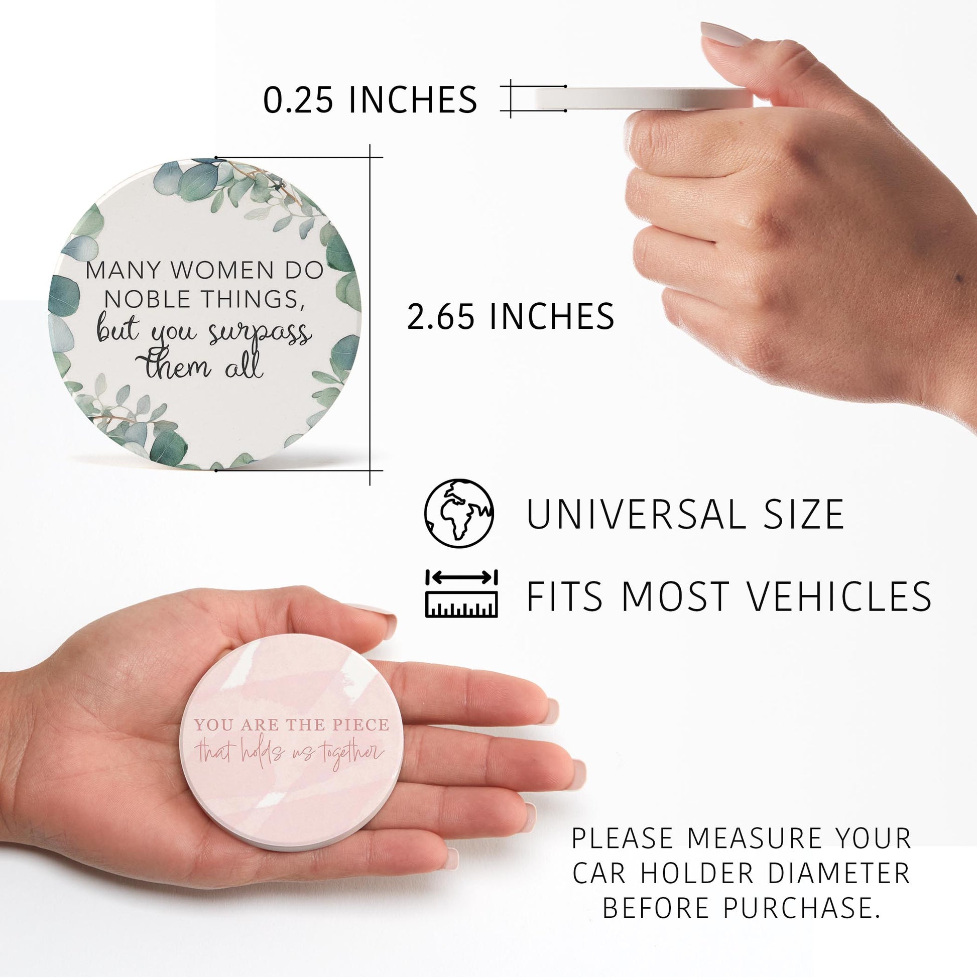 Car Coaster 2-Pack Kalia Lane-You Surpass Them All & You Are The Piece -5