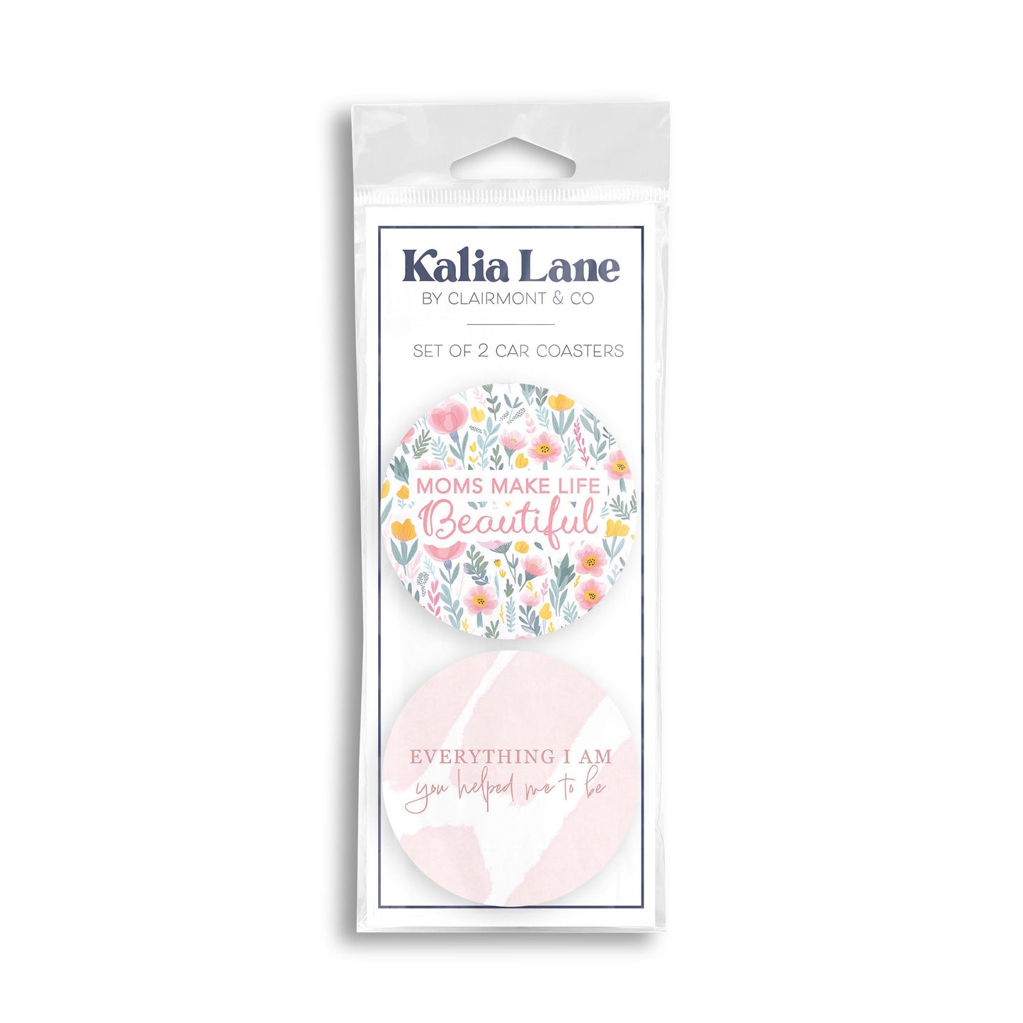 Car Coaster 2-Pack Kalia Lane-Moms Make Life Beautiful & Everything -0