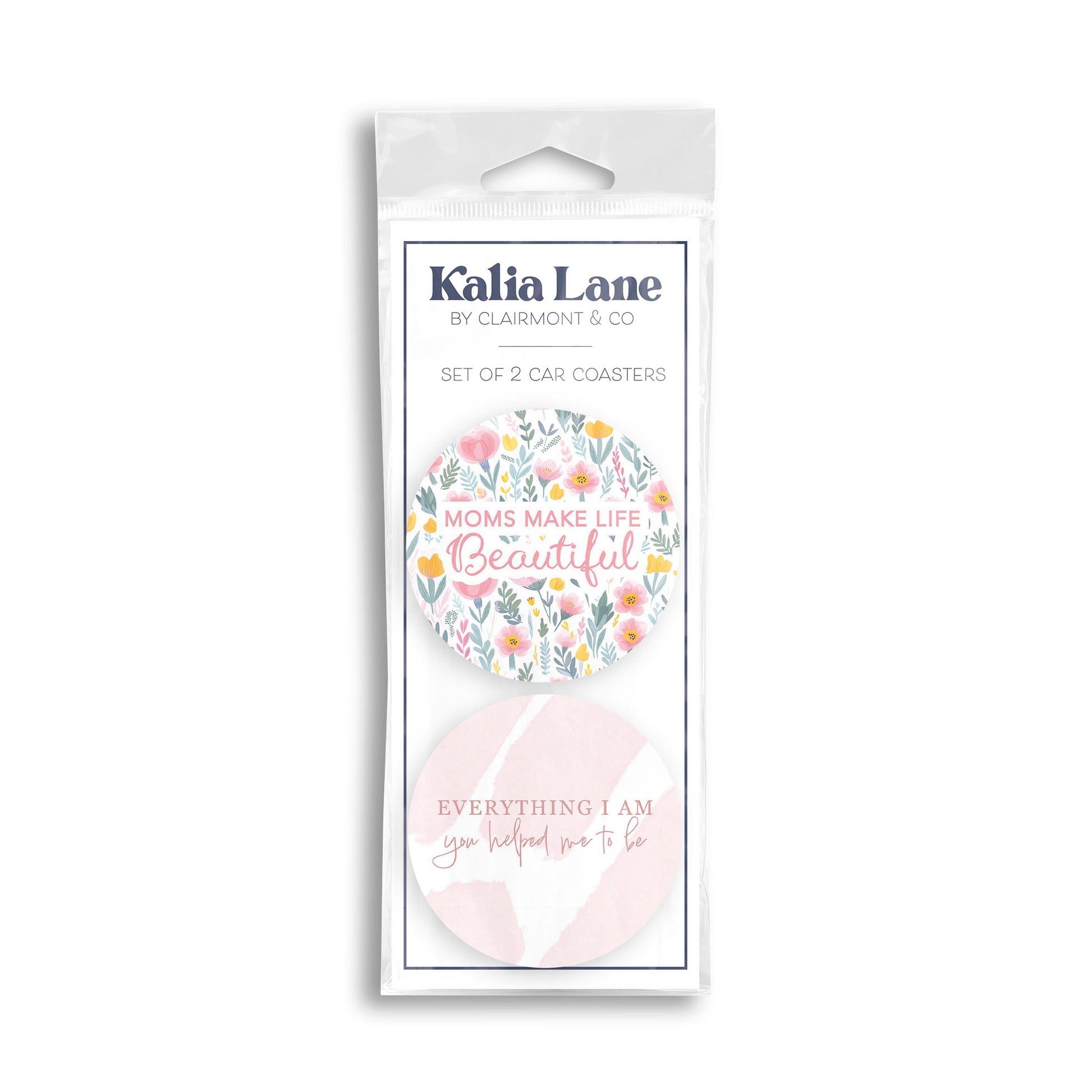 Car Coaster 2-Pack Kalia Lane-Moms Make Life Beautiful & Everything -0