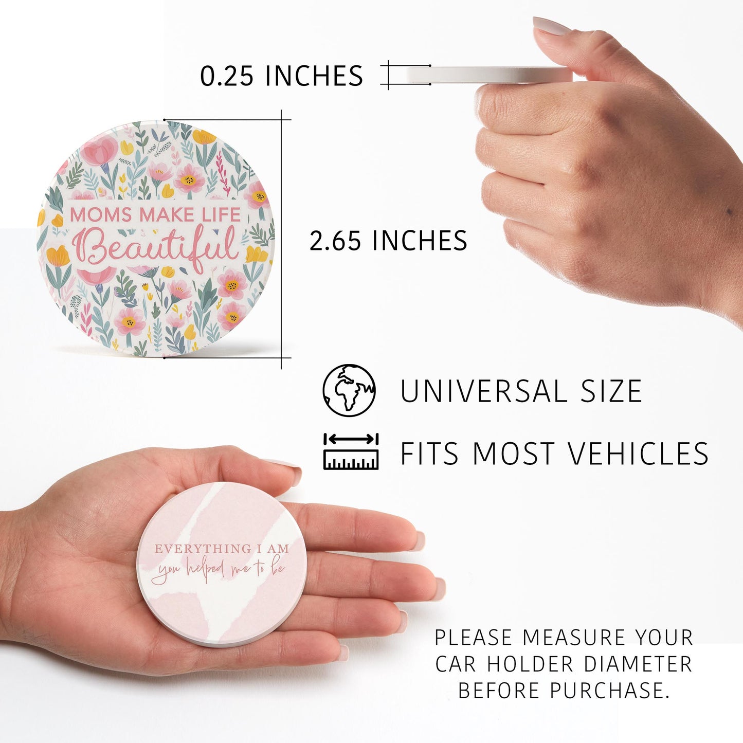 Car Coaster 2-Pack Kalia Lane-Moms Make Life Beautiful & Everything -5