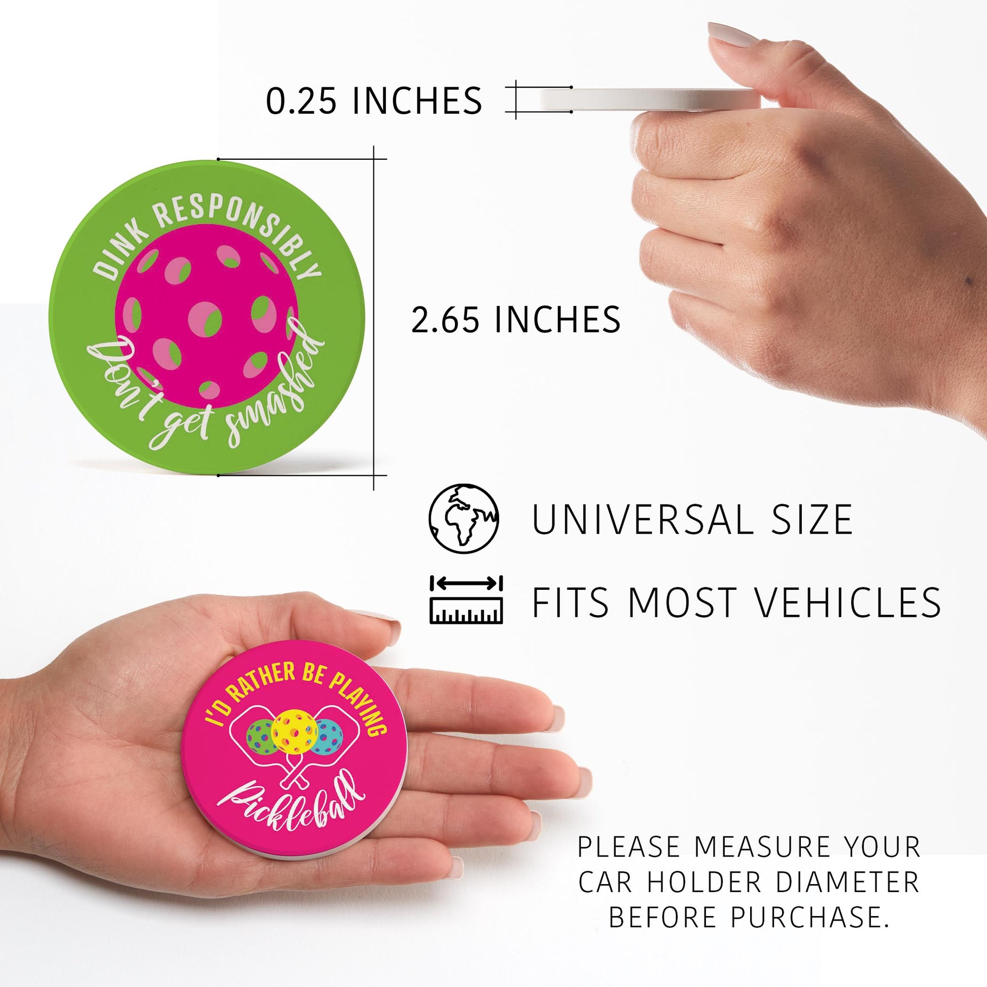 Car Coaster 2-Pack Kalia Lane-Dink Responsibly & Rather Pickleball -5