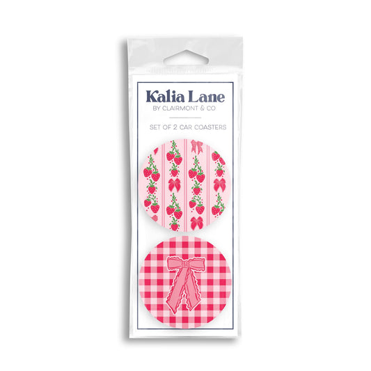 Car Coaster 2-Pack Kalia Lane-Strawberry Parlor -0