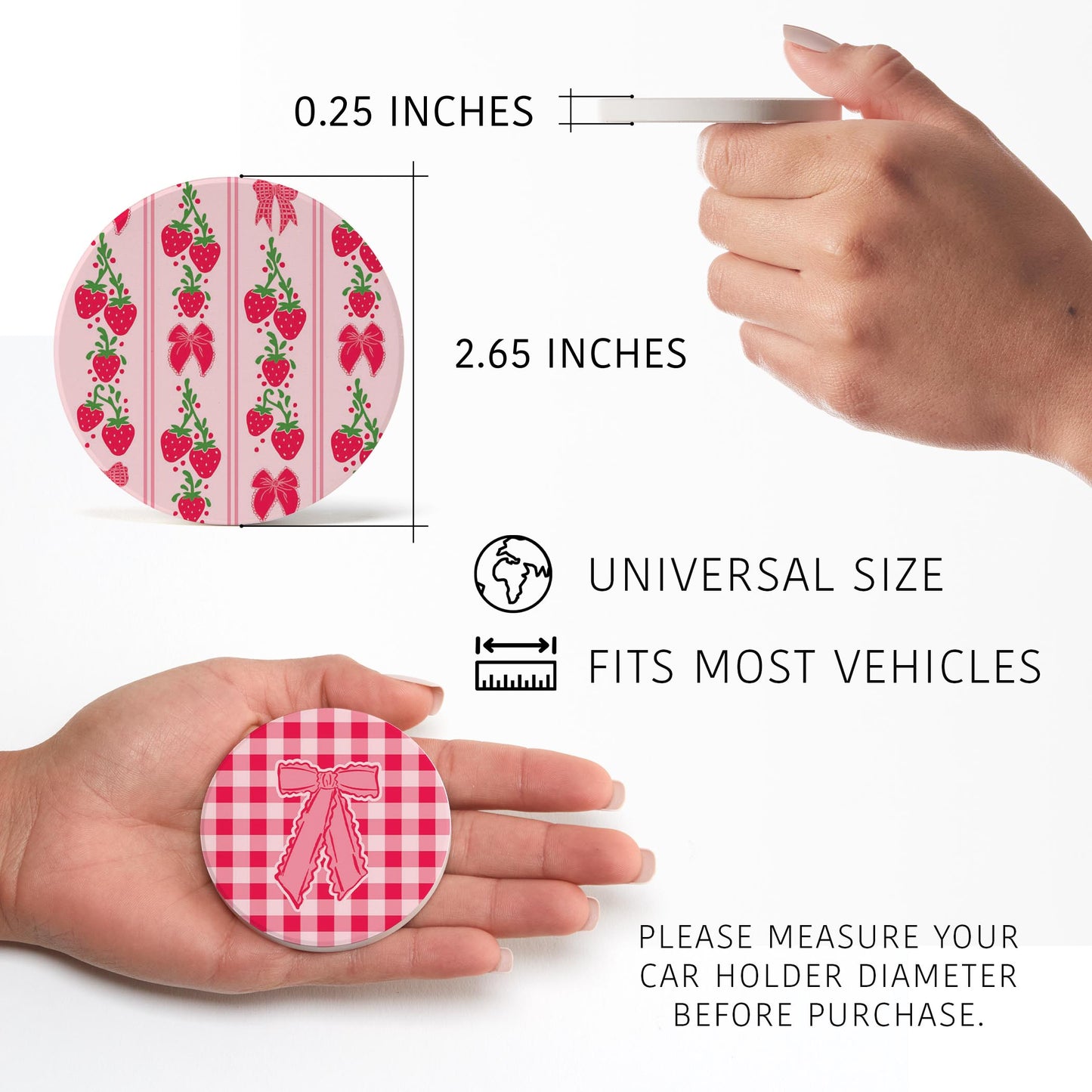 Car Coaster 2-Pack Kalia Lane-Strawberry Parlor -5