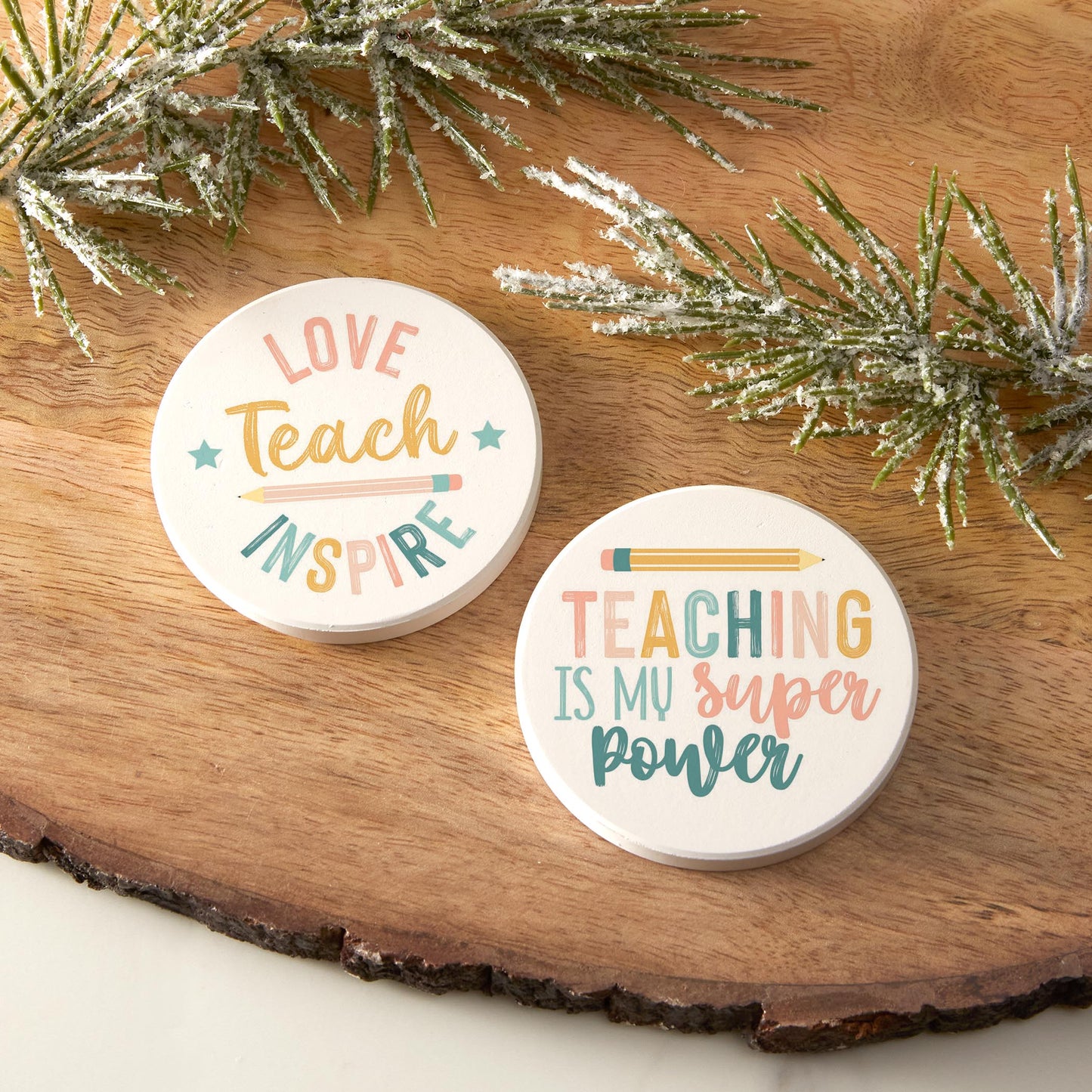 Car Coaster 2-Pack Kalia Lane-Love Teach Inspire & Super Power -6