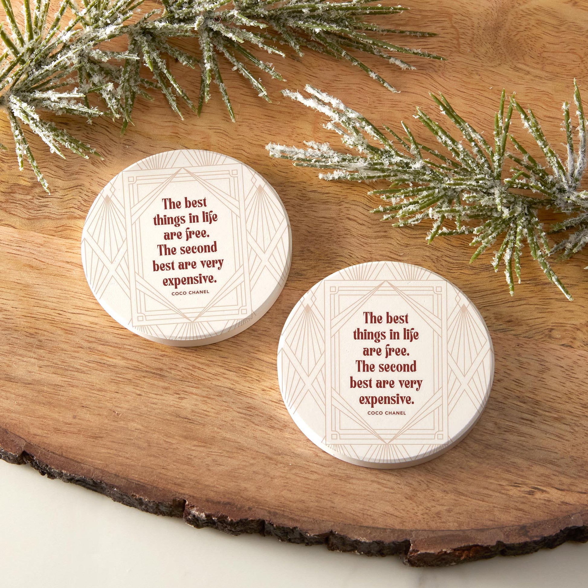 Car Coaster 2-Pack Kalia Lane-Art Deco The Best Things In life -6