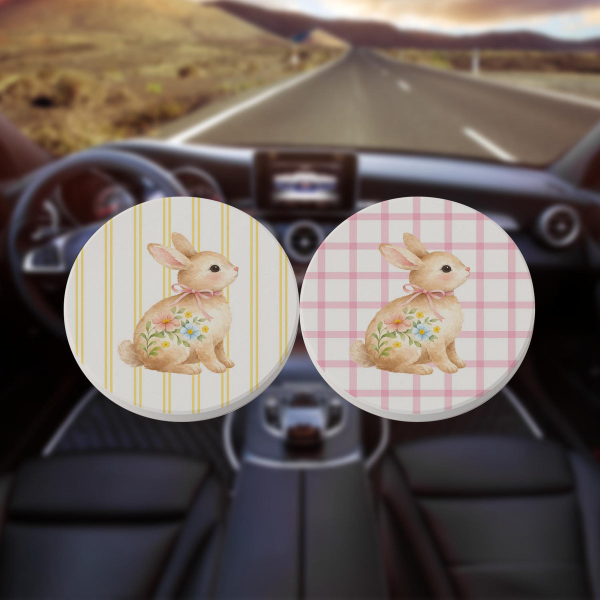 Car Coaster 2-Pack Kalia Lane-Cottage Easter -8