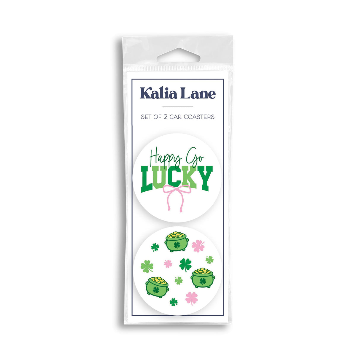 Car Coaster 2-Pack Kalia Lane-St. Patty's Day -0