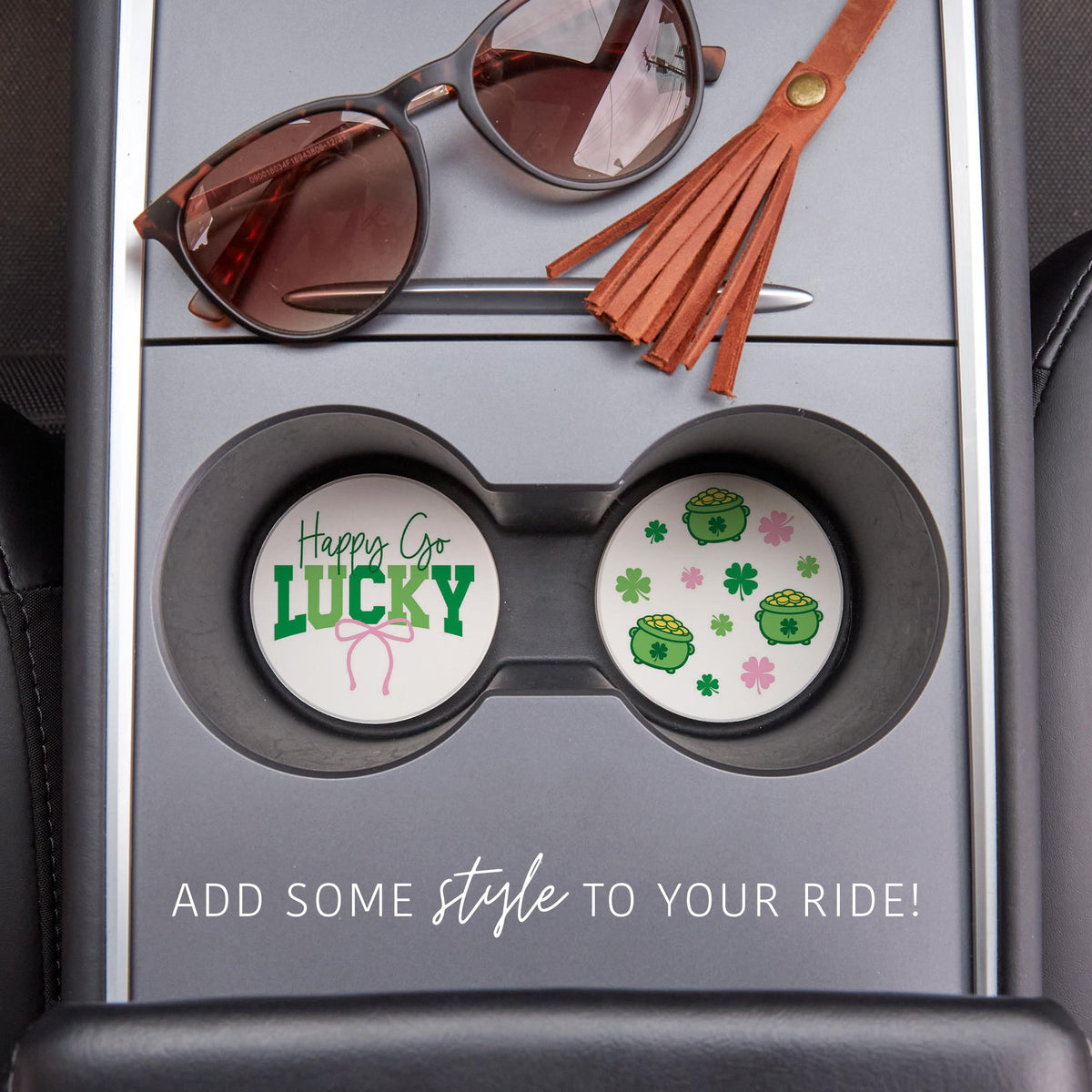 Car Coaster 2-Pack Kalia Lane-St. Patty's Day -1