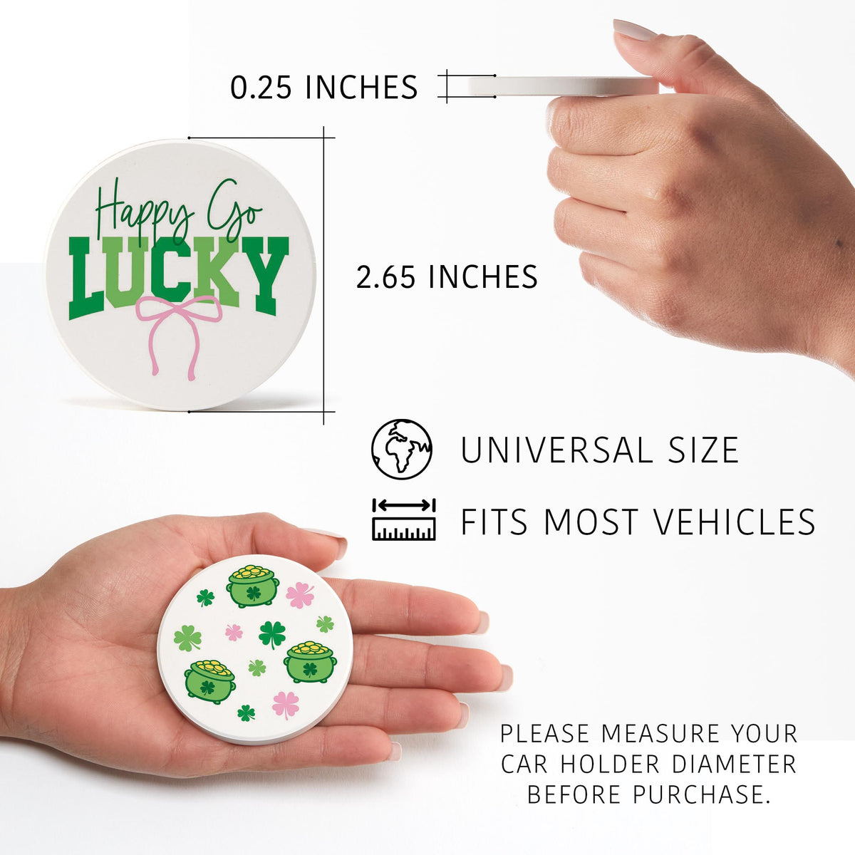 Car Coaster 2-Pack Kalia Lane-St. Patty's Day -5