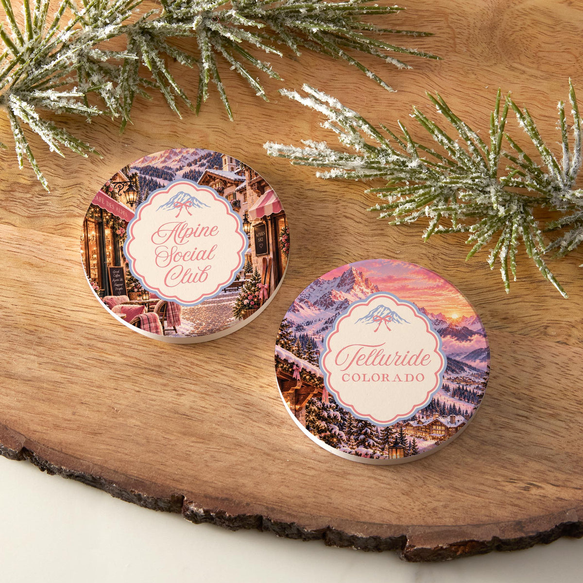 Car Coaster 2-Pack Love Local-Chalet Girl | Custom -3