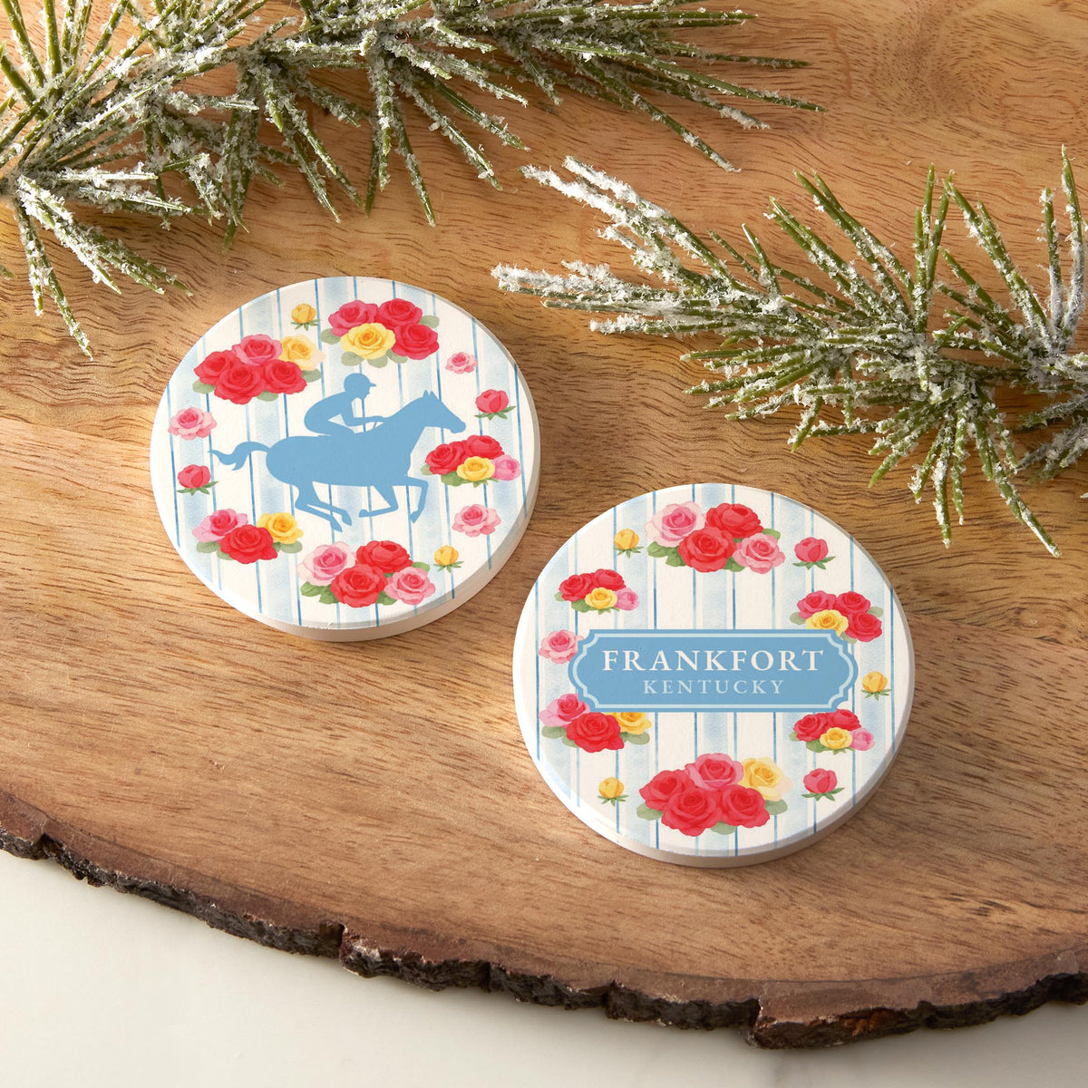 Car Coaster 2-Pack Love Local-Derby | City & State | Hometown -3