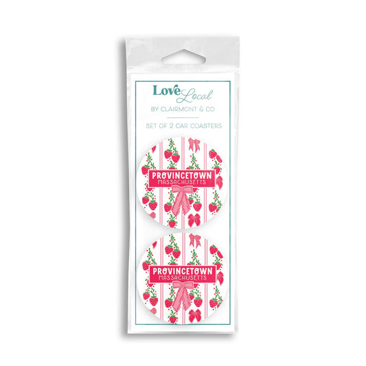 Car Coaster 2-Pack Love Local-Love+Local Strawberry Parlor -0