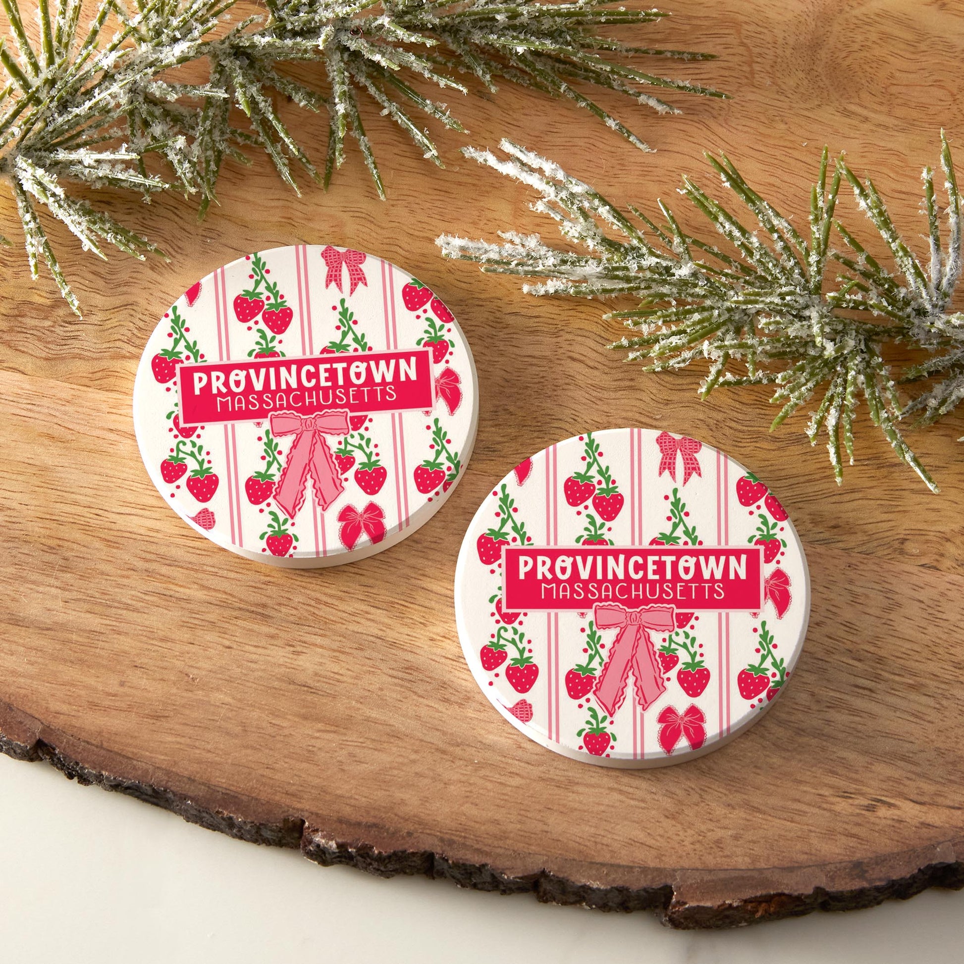 Car Coaster 2-Pack Love Local-Love+Local Strawberry Parlor -3