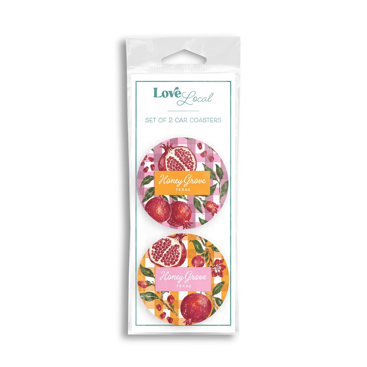 Car Coaster 2-Pack Love Local-Autumn Orchard | Custom | Your City & State -0