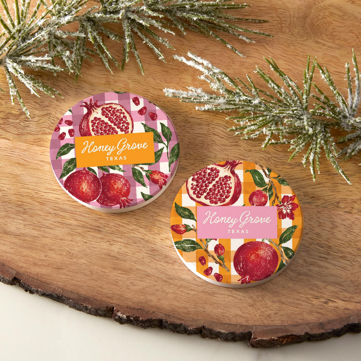 Car Coaster 2-Pack Love Local-Autumn Orchard | Custom | Your City & State -3