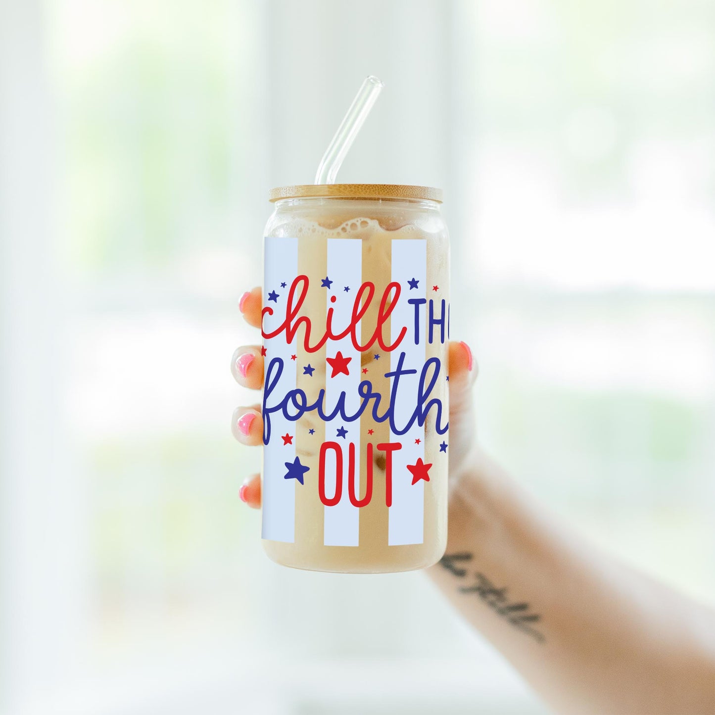 16oz Cold Brew Glass-4th of July 250th Anniversary -7