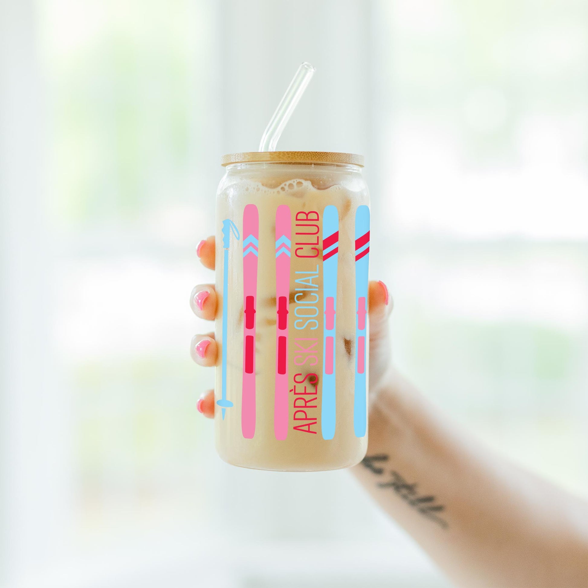 16oz Cold Brew Glass-Après Ski -7