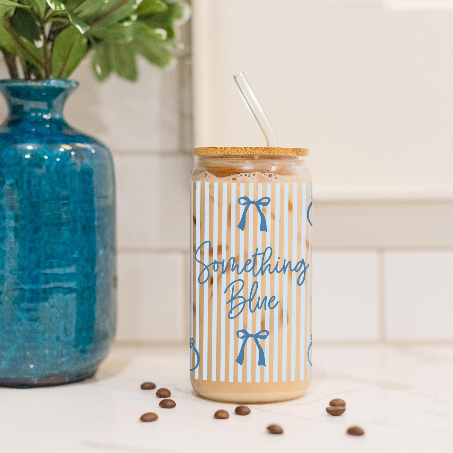 16oz Cold Brew Glass-Happily Ever After -3