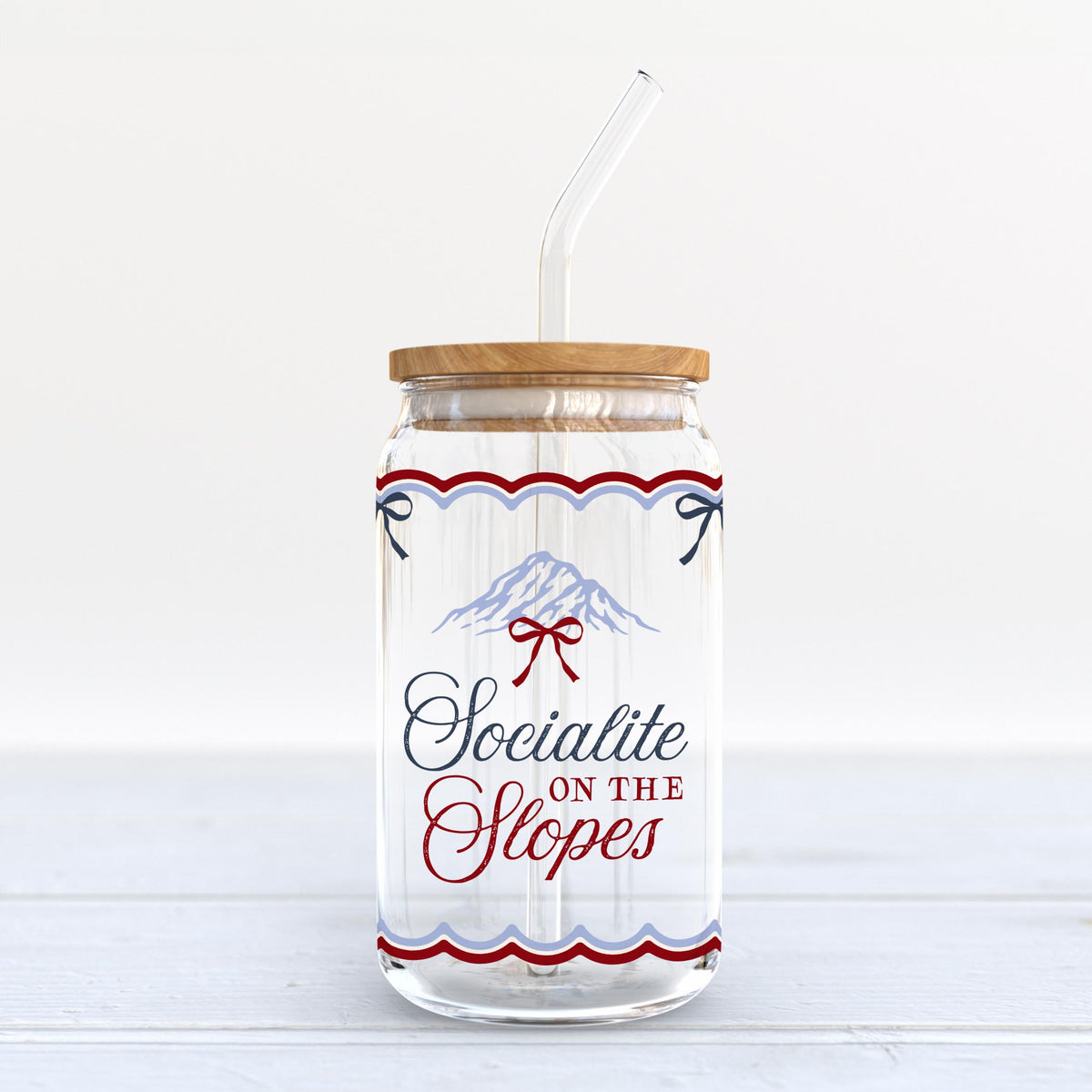 16oz Cold Brew Glass-Chalet Girl -6