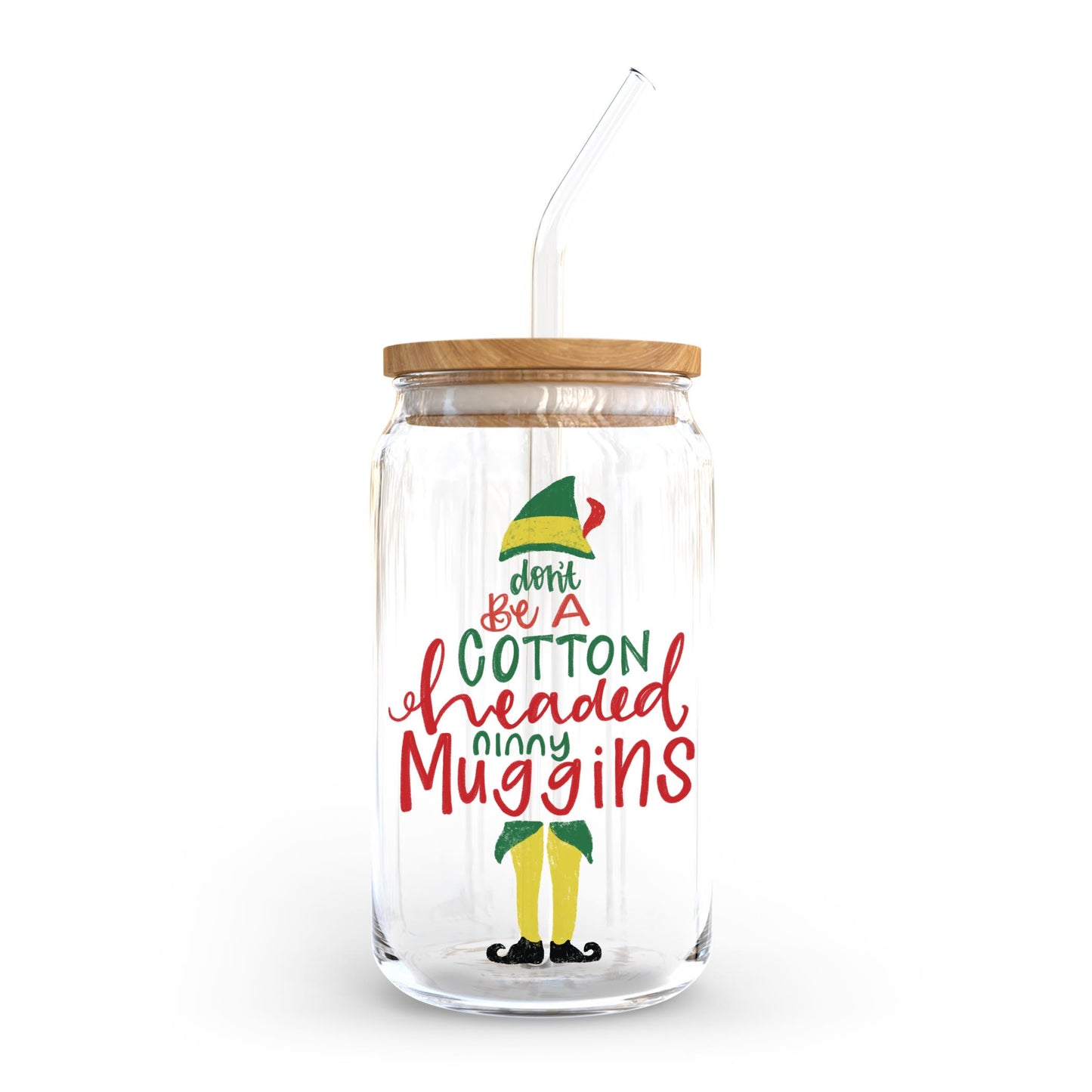 16oz Cold Brew Glass-Cotton Headed Ninny Muggins