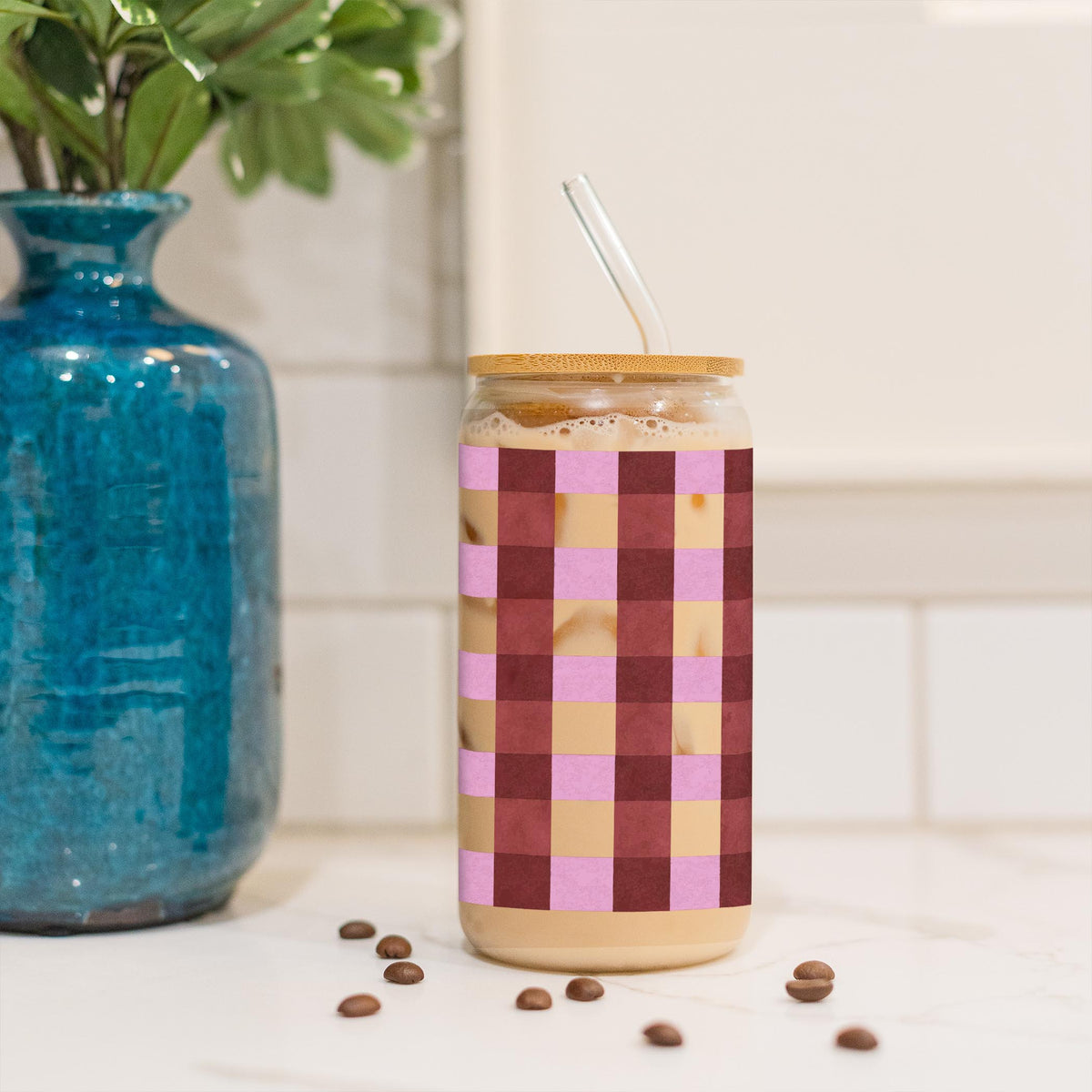 16oz Cold Brew Glass-Autumn Orchard -3