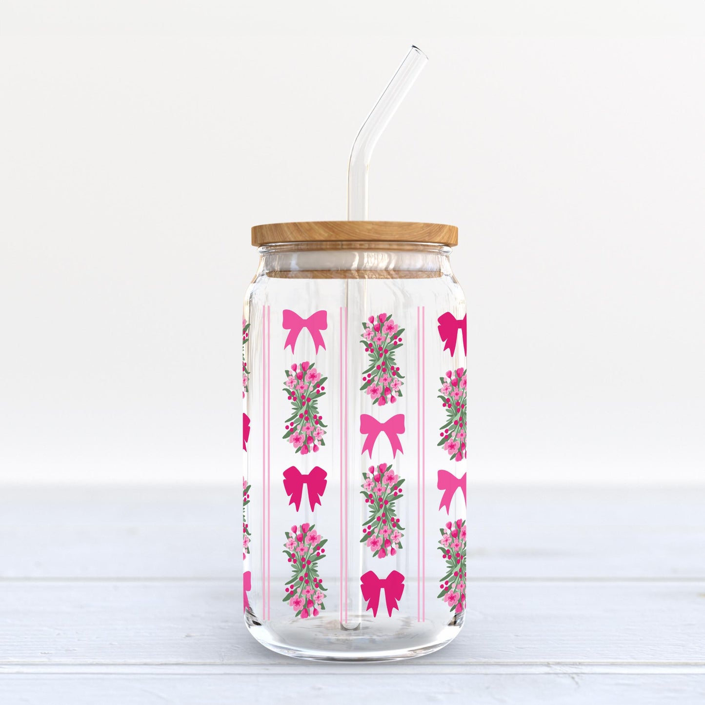 16oz Cold Brew Glass-Bonita Bows -6