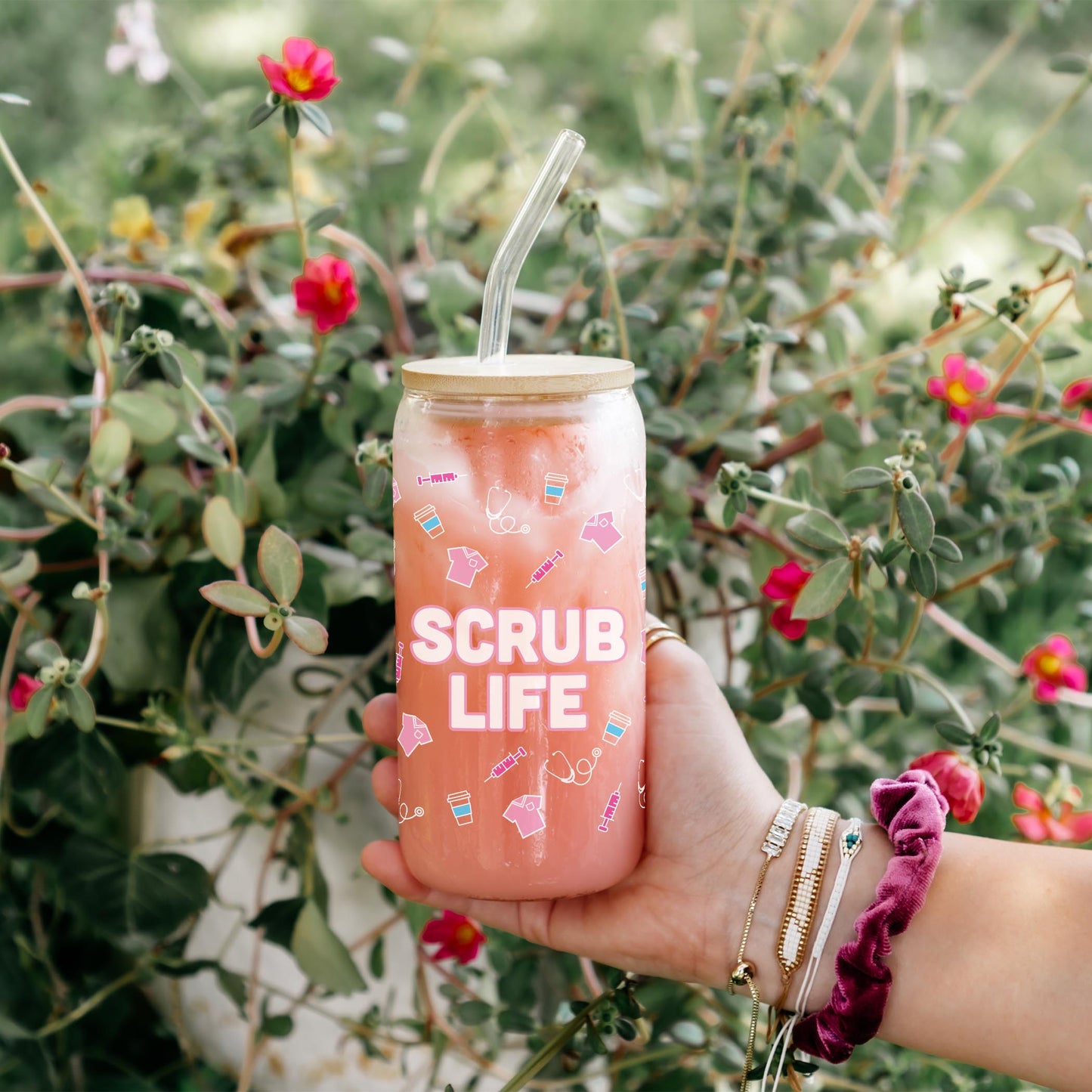 16oz Cold Brew Glass-Scrub Life