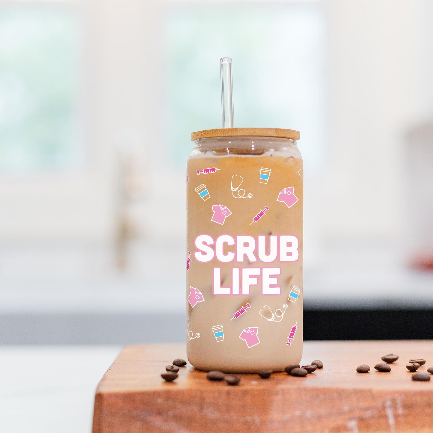 16oz Cold Brew Glass-Scrub Life
