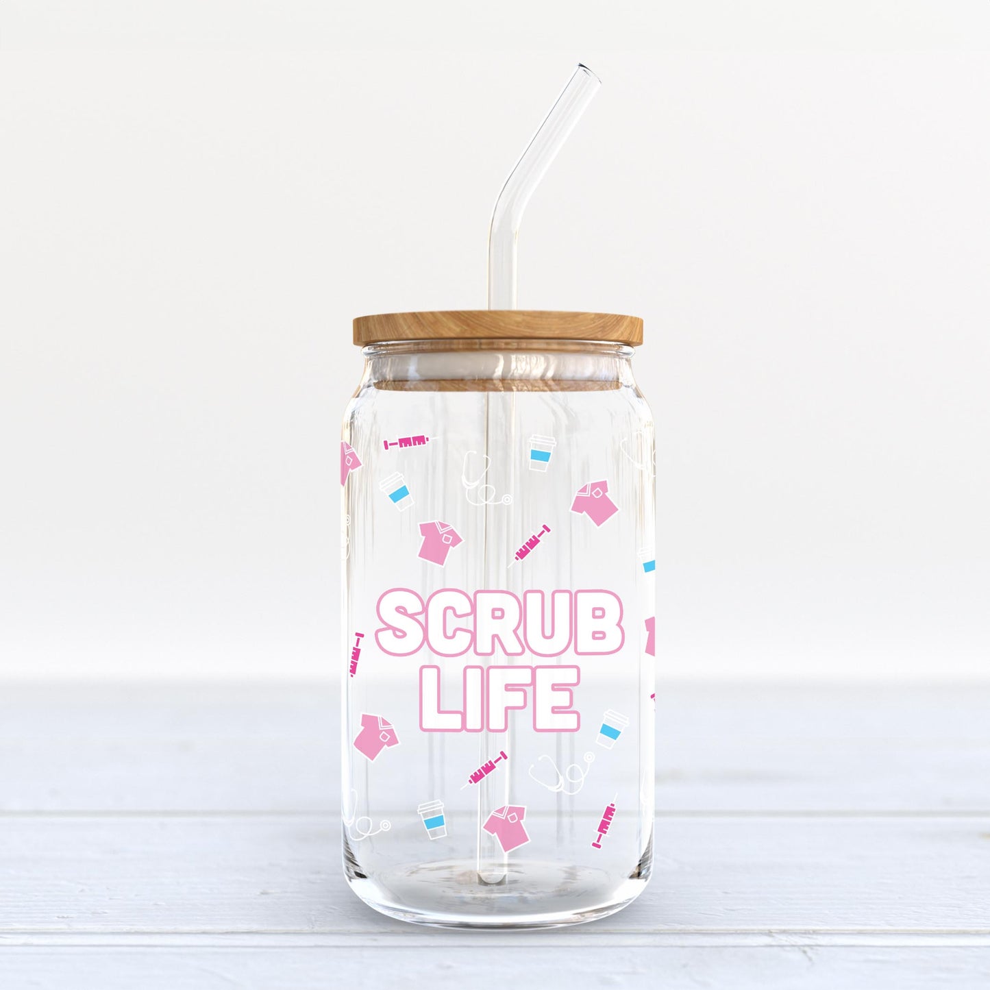 16oz Cold Brew Glass-Scrub Life