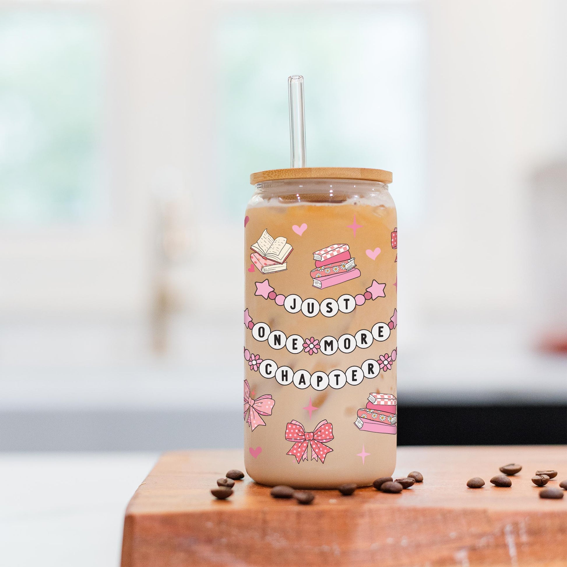 16oz Cold Brew Glass-Just One More Chapter -5
