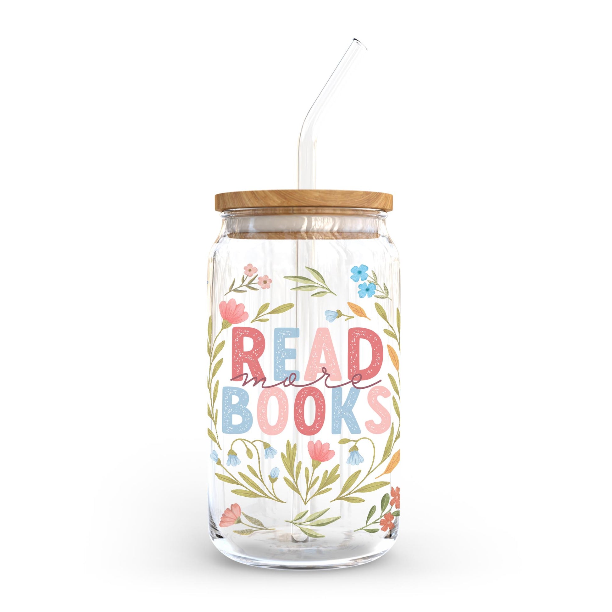 16oz Cold Brew Glass-Pretty Little Chapters Read More Books -0