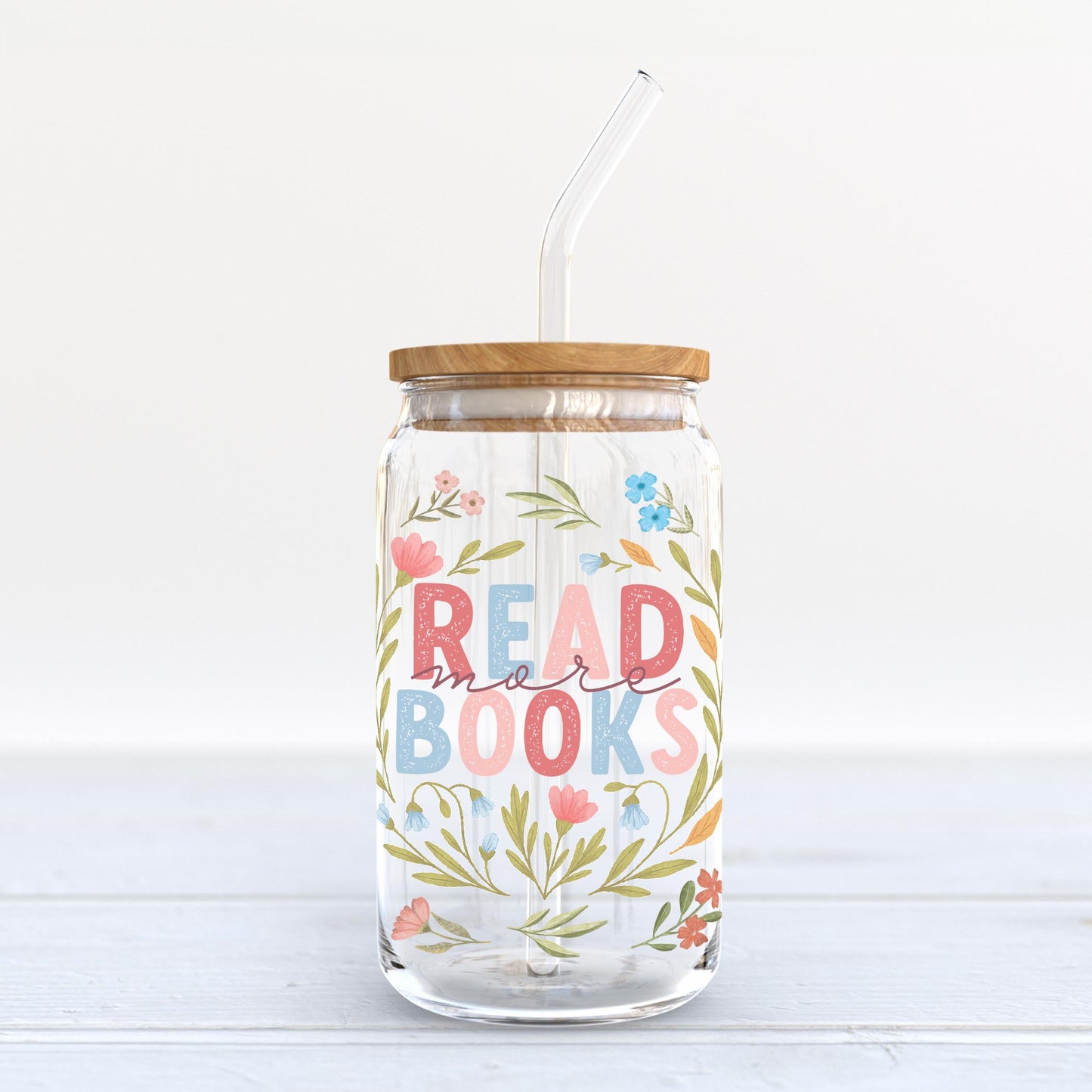 16oz Cold Brew Glass-Pretty Little Chapters Read More Books -6