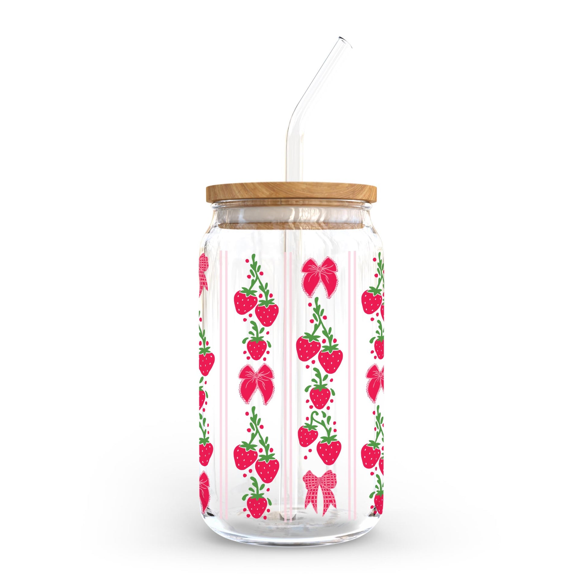 16oz Cold Brew Glass-Strawberry Parlor -0