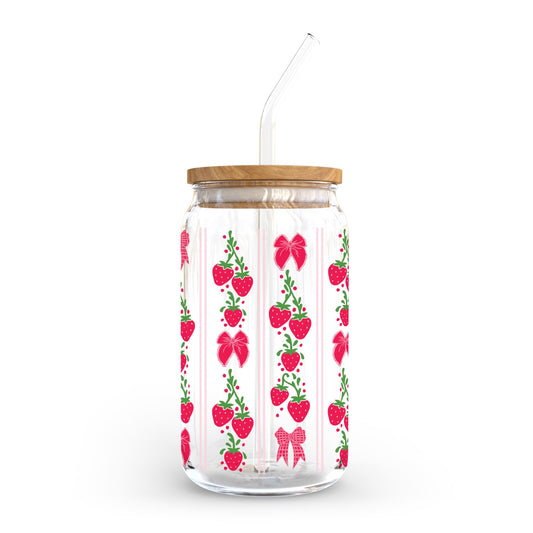 16oz Cold Brew Glass-Strawberry Parlor -0
