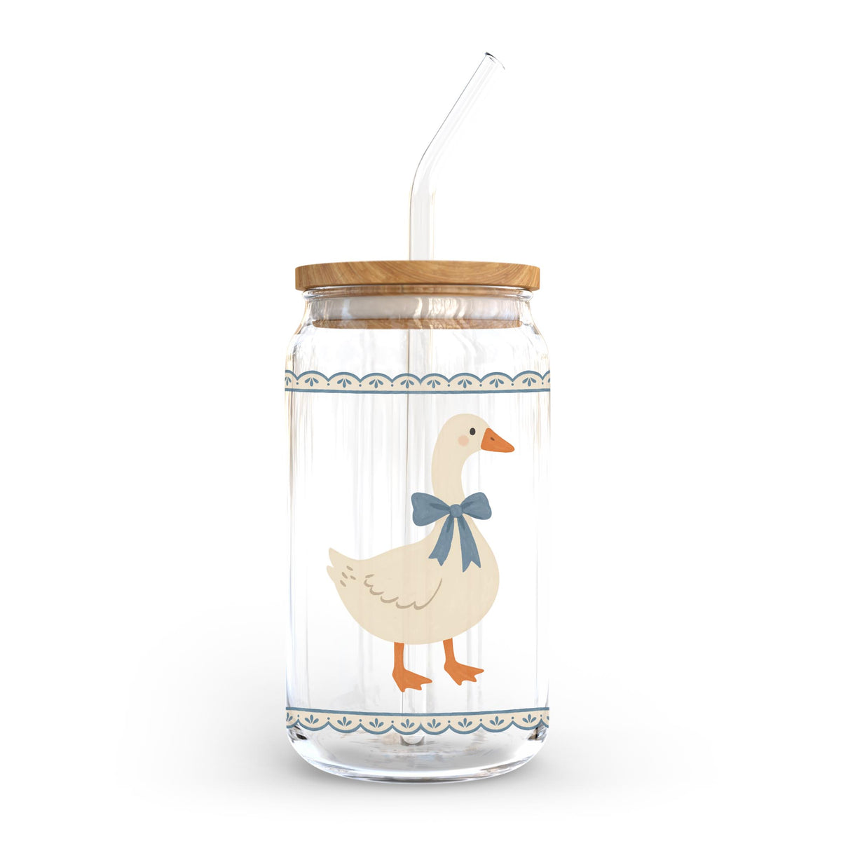 16oz Cold Brew Glass-Vintage Goose -0