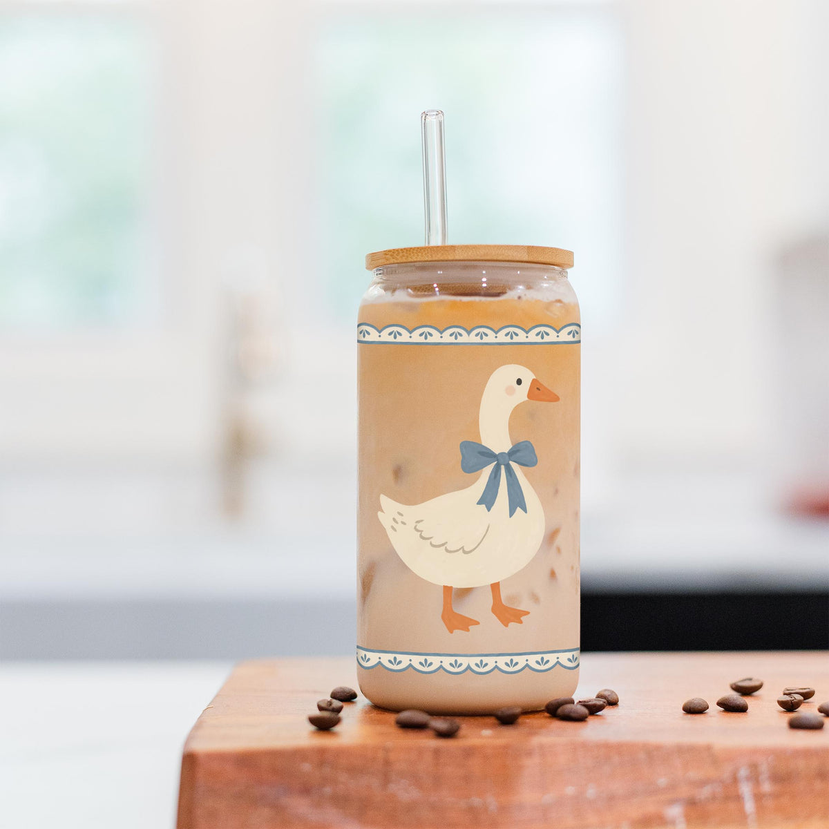16oz Cold Brew Glass-Vintage Goose -5