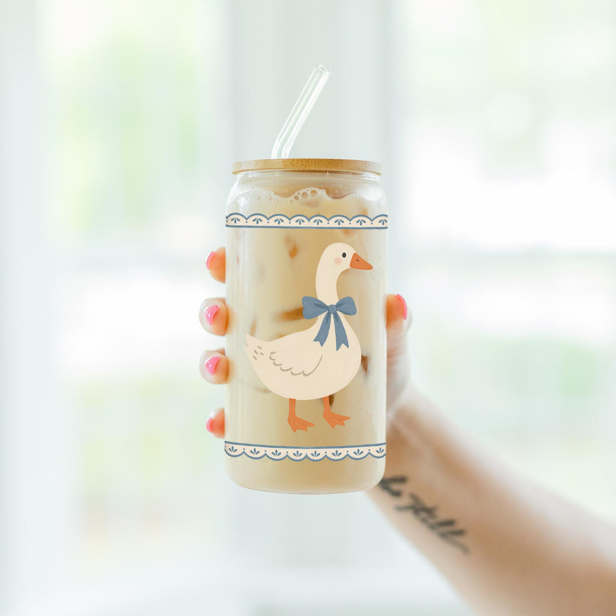 16oz Cold Brew Glass-Vintage Goose -7